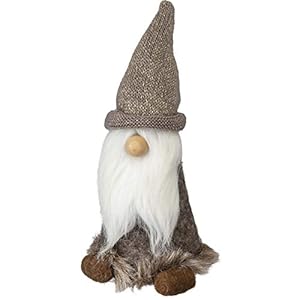 Primitives by Kathy PBK Christmas Decor Medium Winter Brown Gray Gnome