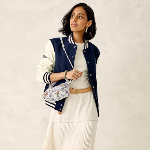 Image of Vera Bradley Women's Premium Cotton Roxbury Crescent Crossbody Bag