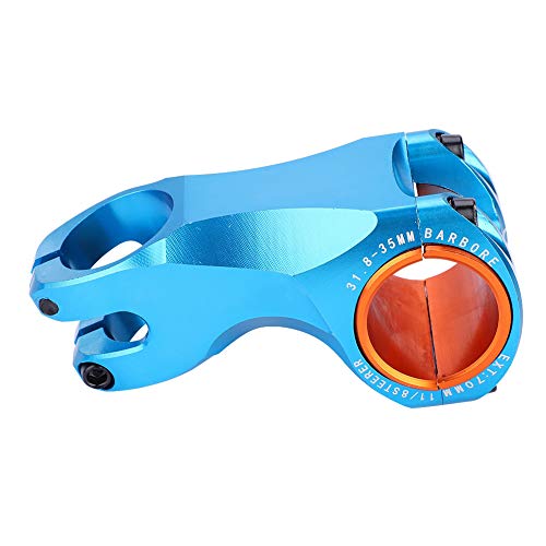 Handlebar Stem, Lightweight Mountain 17 Degree Alunimium Alloy Tube Stem 31.8mm Replacement (Blue)