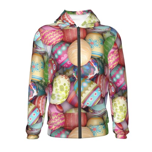Easter Eggs Kid Hoodies Boys Zip Up Sweatshirts Girls Pullover with Pocket2