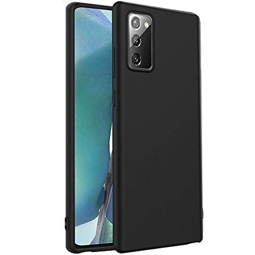 Image of TheGiftKart Protective Sleek Back Cover Case for Samsung Galaxy Note 20 | Soft TPU Rubberised Matte Cover | Camera Protection Bump (Black)
