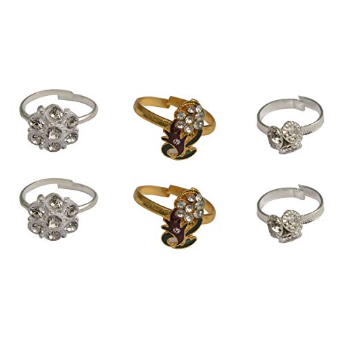 Set of 3 Pairs Toe Rings - Traditional Design