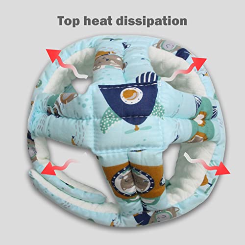 Image of Baby Head Protector Baby Helmet for Crawling Walking, No Bumps Safety Head Adjustable Protective Cap for Walking, Playing (Submarine)