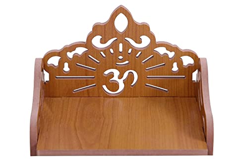 Templo de madera roja Aashita Creations para decoración en hogar 2