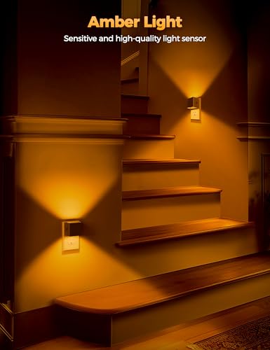 Image of DORESshop Night Lights Plug into Wall [2 Pack],Amber Night Light