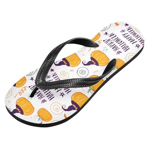 Burbuja Pumpkins Flip Flops for Women Men, Soft Thong Sandals Rubber Slippers for Pool Beach Essentials2