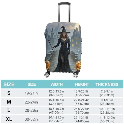 Carry on Luggage Cover Witches Suitcase Covers for Luggages Tsa Approved Travel Luggage Sleeve Protector Elastic Suitcase Protector Anti-Scratch Washable Fits 19-30 Inch Case -XL2