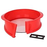 DOITOOL Silicone Cake Springform Pan with Removable Glass Bottom Cake Mold Non- Stick Baking Pan Dessert Molds Bread Toast Mould Toast Brownie Mold Baking Tools Kitchen Supplies