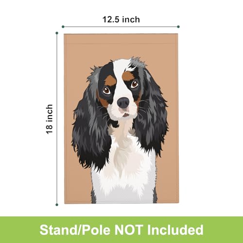 HGOD DESIGNS Charles Spaniel Bandeiras de jardim para cães para exterior bonito Cavalier King Puppy
