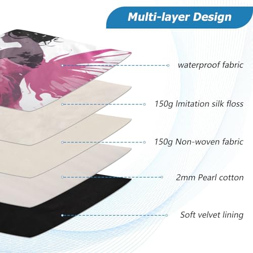 Funda para portátil de 13-14 pulgadas rosa con diseño de mariposa miniatura 4