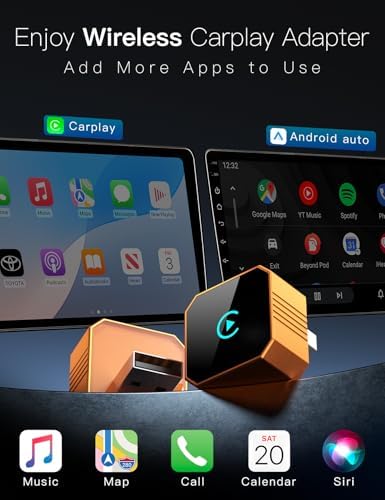 2026 Upgraded Wireless CarPlay Adapter for iPhone＆Android, Car Play Mini Wired to Wireless Adapter for CarPlay ＆Android Auto 2 in 1 Plug and Play Stable Connection & No Latency for iPhone iOS 10+ - 4