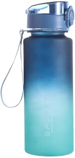 Large Capacity Sports Kettle 500/800/1000ml Beautiful Portable Leak Proof Colorful Plastic Cup 1(blue&green-500ml)