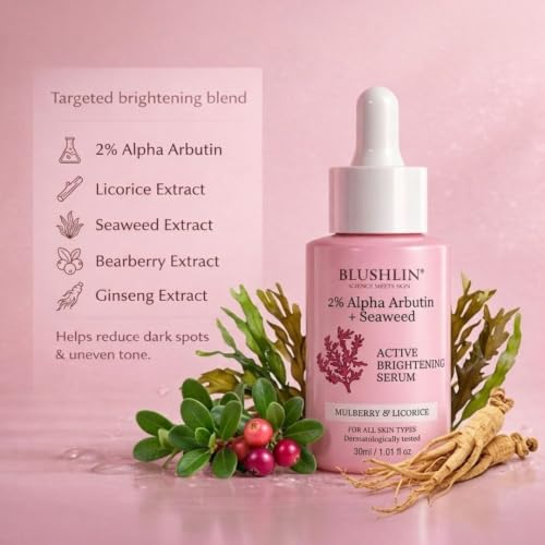Image of 2% Alpha Arbutin Serum for Glowing and Brightening Skin | Face Serum For Men & Women with Glutathione helps reduce Dark Spot, Pigmentation and Melasma (30 Ml)