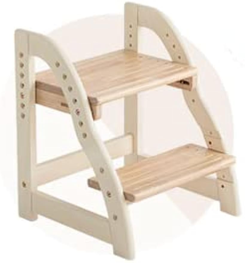 Amazon｜2段 踏み台 高さ調節 7段階 広め 天然木 安心の水性塗装  