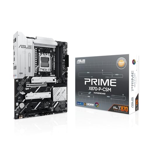 ASUS Prime X870-P-CSM AMD AM5 X870 ATX Business Motherboard, 14+2+1 80A DrMOS Power Stages, DDR5, PCIe 5.0, PCIe 5.0 x16, 4X M.2, 2.5Gb LAN, HDMI™, USB4®, USB Type-C®, ASUS Control Center Express
