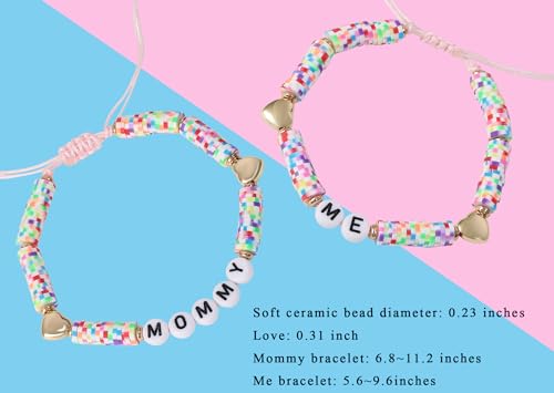 Image of First Day of Pre-k Mommy and Me Bracelet, Mommy and Me Bracelet Set for 2 First Day of School Gifts Back to Schoo for Boys Girls and Mommy, Small, WHITE, FANFK-2