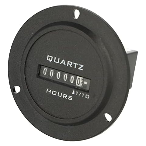 732-0001 | TRUMETER HOUR METER, 10-80VDC, 6 DIGIT, ROUND FLANGE 3-HOLE, SPADE TERMINALS, NON RESET Cover