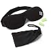 Sleep Mask by Bedtime Bliss® - Contoured & Comfortable With Moldex® Ear Plug Set. Includes Carry Pouch for Eye Mask and Ear Plugs - Great for Travel, Shift Work & Meditation (Black)