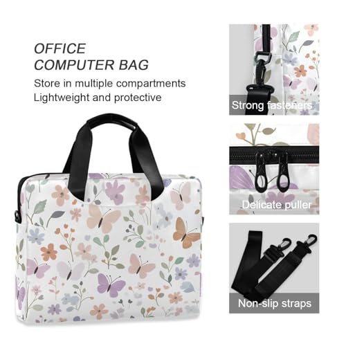 Funda para laptop con diseño mariposas y flores, 13-15.6 pulg. miniatura 5