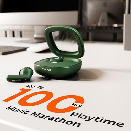 Image of Apex S1 True Wireless Earbuds, 100H Playtime, ZapCharge, Quad MEMS Mic, Power Play Low Latency, IPX4, 360 Spatial Soundstage,Bluetooth v5.3, BassXpand, Dual Pairing (Tiffany Green)