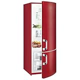 Gorenje RK61620RD Kühl-Gefrier-Kombination / A++ / Höhe 162 cm / Kühlen: 232 L / Gefrieren: 53 L / Feuerrot / Innenbeleuchtung / 4 Glasabstellflächen