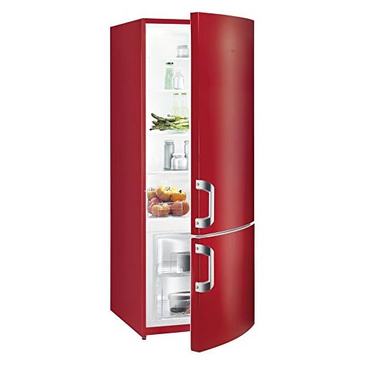 Gorenje RK61620RD Kühl-Gefrier-Kombination / A++ / Höhe 162 cm / Kühlen: 232 L / Gefrieren: 53 L / Feuerrot / Innenbeleuchtung / 4 Glasabstellflächen