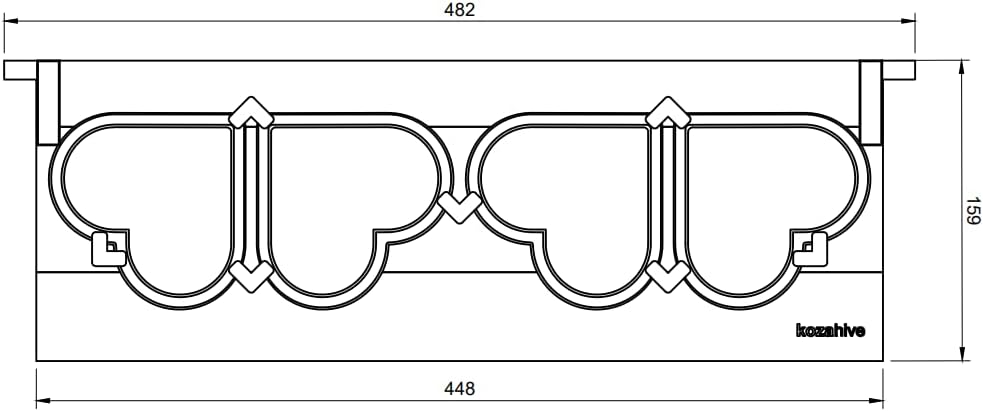 Honeycomb Heart Frame – Langstroth Medium 2/3 Hive, Reusable Heart Inserts