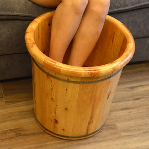 Tina de madera para spa de pies de 40cm de alto miniatura 3