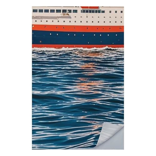 FHESDCW Ocean Ship Towel Quick Dry Ice Towels for Hot Weather Breathable Camping Towels Sweat Super Absorbent Bathroom Towel for Gym Yoga Pilates Exercise