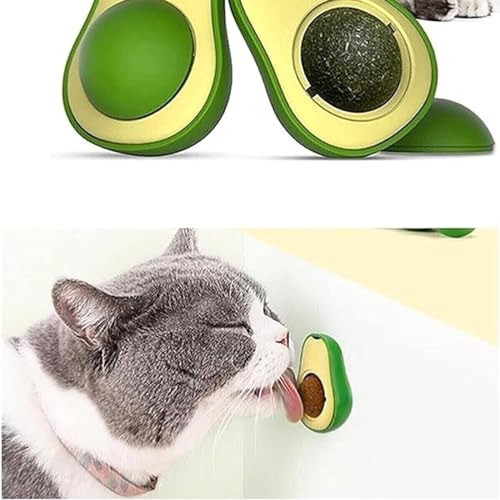 Image of cature Care by Nature Cat Catnip Ball Avocado Shape,Catnip Edible Licking Ball,Cat Treat Toy Catnip Ball Pet Chew Toys Dental Catnip Wall Treats For Cats