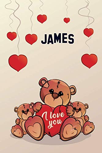 i love you: James Journal notebook, (Composition Book, Journal) (6 x 9 Large) 120page (C3)