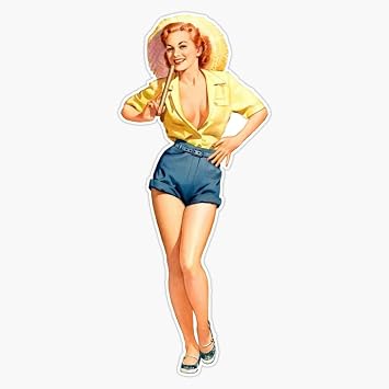 Vintage Pin Up (1950S) Sticker Bumper Sticker Vinyl Decal 5