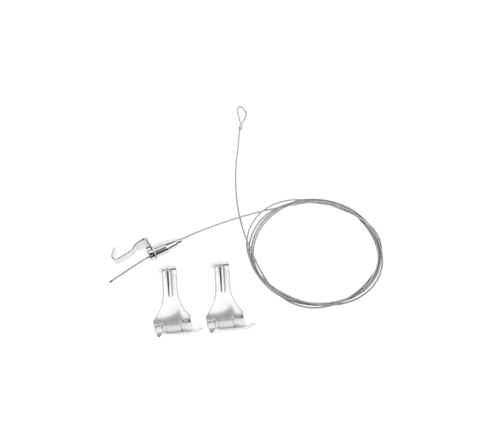 FGJsfhrDTU Picture Hanging Hooks, Silver Stainless Steel Picture Hanging Wire Rope Kit 14-Piece 200x2.2x1.6cm