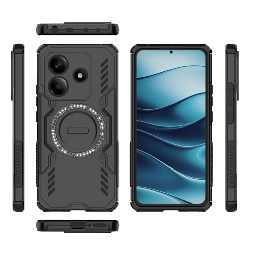 Image of Back Cover Case for Redmi Note 14 5G | 360 Protection Mobile Phone Case Mag-Safe | Camera Protection | Back Cover for Redmi Note14 5G / Redmi Note 14 5+G - Black TPU+PC
