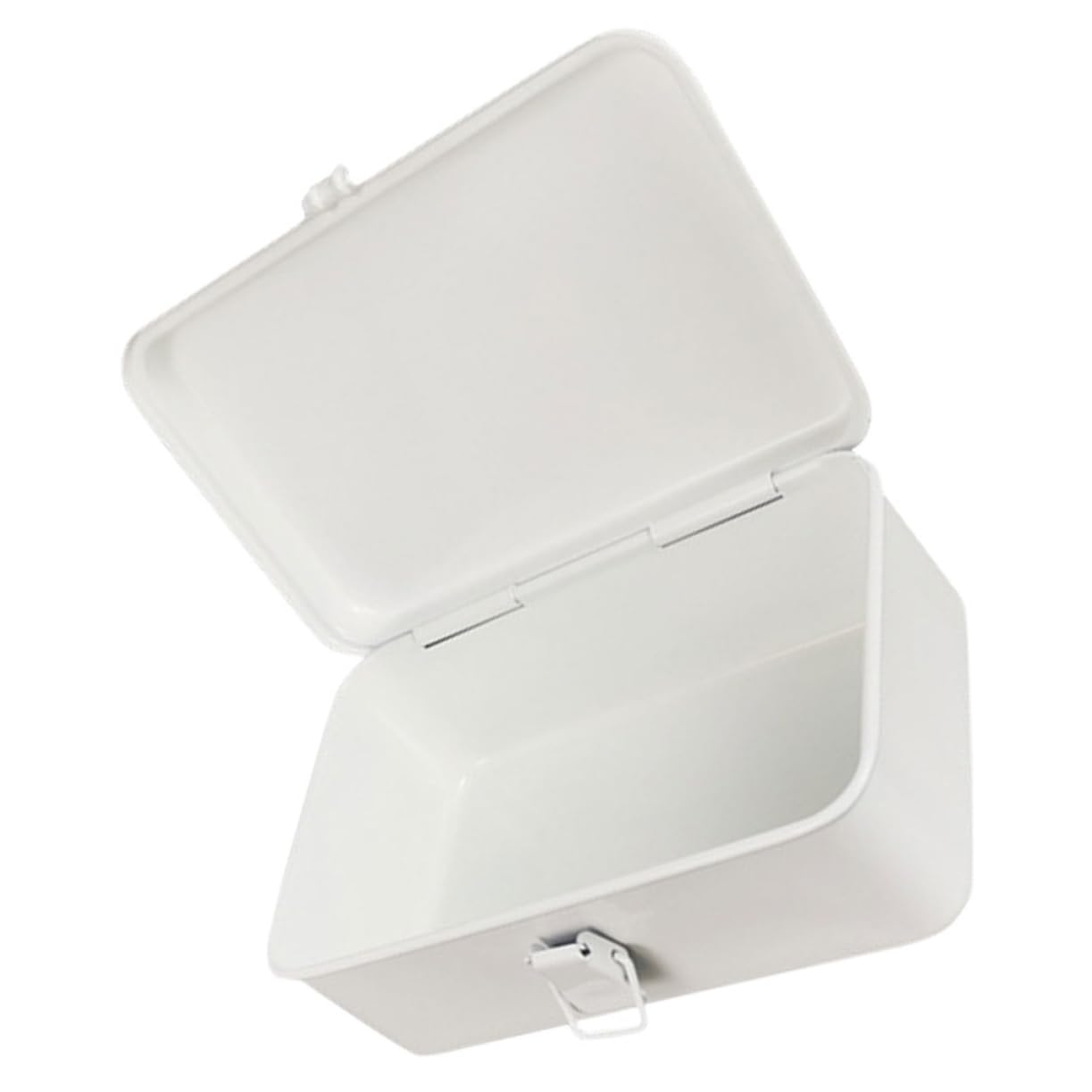 Boîte de rangement pour femmes Veemoon, coffret bijoux vintage métal blanc compact