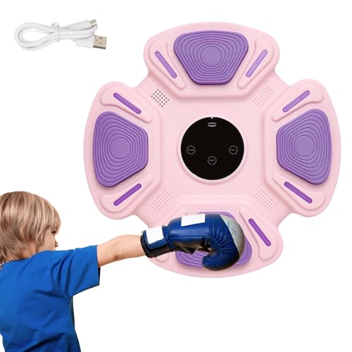 MAGIC SELECT Máquina de Boxeo Musical Equipo de Entrenamiento para Pared con LED, Luces al Ritmo de la Música, 3 Canciones Integradas. Maquina de Boxeo para Niños/Adultos (32x32cm)