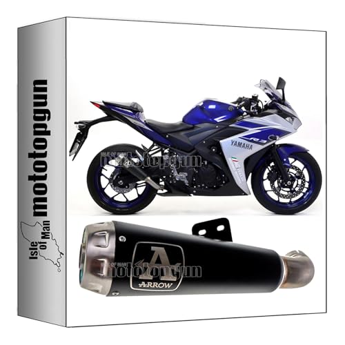 Pot echappement Arrow Pro-Race Nichrom Noir pour Yamaha YZF R3 2015-2017