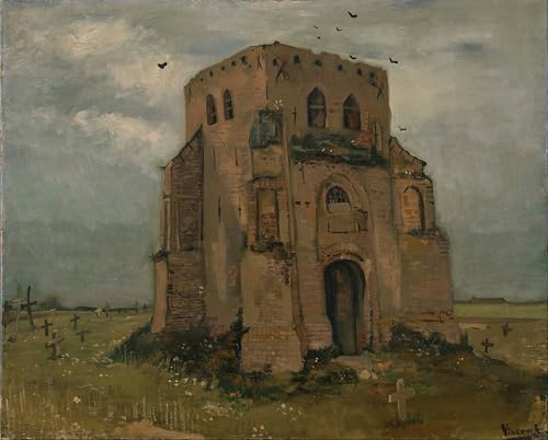 Affiche le vieux clocher de Nuenen Van Gogh : grand tableau déco salon 60x90 cm