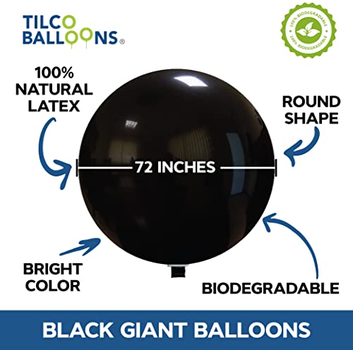 TILCO BALLOONS Giant 72" Balloons | Ready to Inflate with Air, Helium or Fill with Water | Balloon to Get Inside - 1 Unit