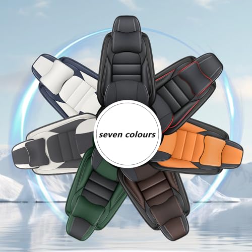 Image of Car Seat Covers for Ford F-150 F-250 F-350 XL XLT STX Lariat King Ranch Platinum Raptor Seat Covers 2007-2026, Waterproof Seat Protectors(Luxury 2 Seats /Black)