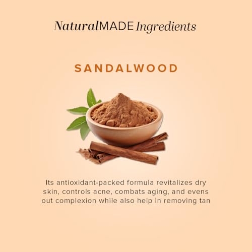 Khadi Natural Sandalwood Soap | Natural Handmade | Herbal Bathing for Hydrated Skin | Sandalwood, Botanical Ingredients | For All Skin Types | Pack of 5 (125g x 5) 625g