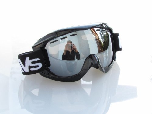 Masque de ski RAVS argent miroir pour snowboard et sports d'hiver