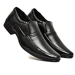 BIGGIE-Mens-Black-Highly-Comfortable-Leather-Shoe-Stylish-Office-WearSlip-on-Formal-Shoes