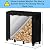 Coolrunner 4.26FT Firewood Log Hoop Cover Firewood Rack Cover 420D Outdoor Log Rack Cover Log Holder Cover for Waterproof, Windproof, Dust-proof