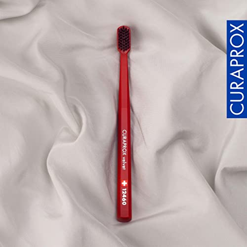 Curaprox CS 12460 Velvet Soft Zahnbürste – Pflege Für Empfindliches Zahnfleisch | Ultrasanfte Reinigung Mit 12.460 Filamenten | Einzelpackung, Kupferrot-burgund – Bild 7