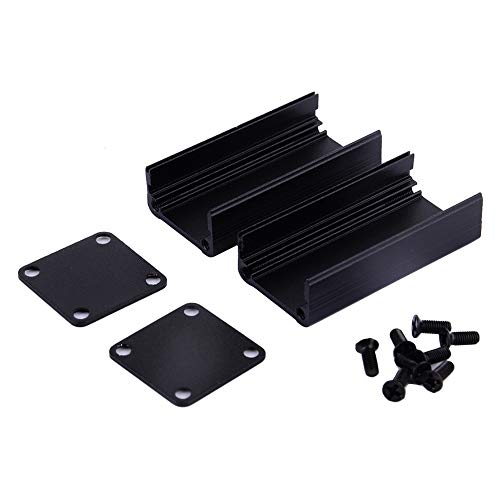 Carcasa de aluminio dividido, ranuras integradas para sostener placa de circuito, carcasa de placa de datos, carcasa de aluminio extruido para proyectos electrónicos, unidades de fuente de