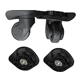 Ruedas Maletas Repuesto Ruedas de Equipaje Repuesto A19, Accesorios reparación, Rueda silenciosa Universal for, Maleta Viaje, 1 par(Small Black)