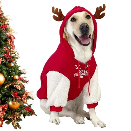 Roupa de Natal para cães, fantasia de Natal para cães, Confortável animal de estimação quente moleto