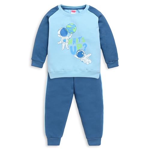 Image of LuvLap Baby Boys Full Sleeve Sweatshirt & Pyjama Set Pack of 1