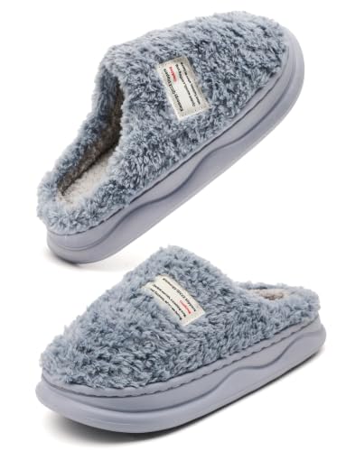 Image of Slippers for Women Men, Memory Foam Slippers for Women, Soft Thick Fuzzy Bedroom House Shoes Indoor Outdoor